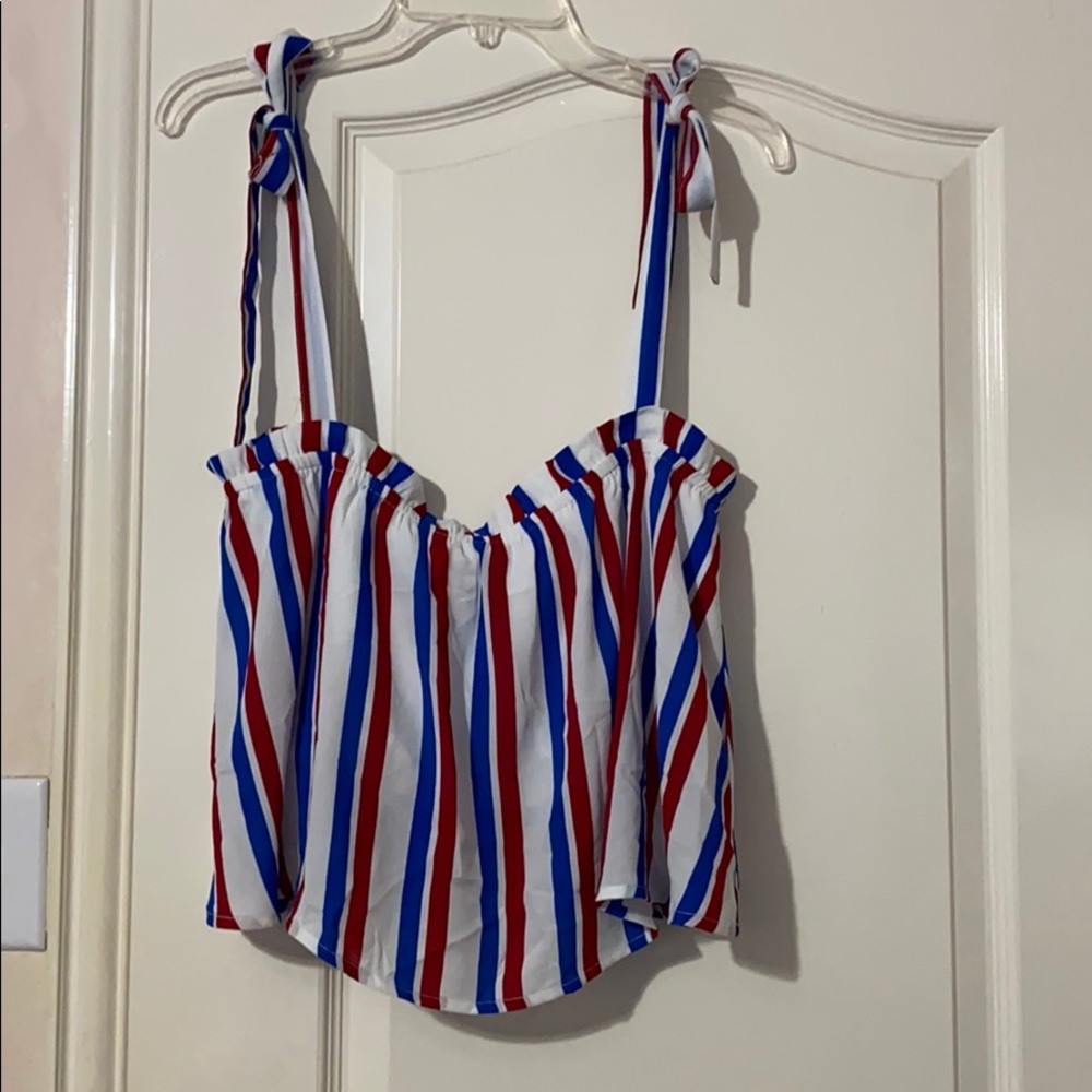 Red White & Blue Crop Top
